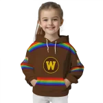 custom western michigan broncos rainbow stripes brown hoodie best selling