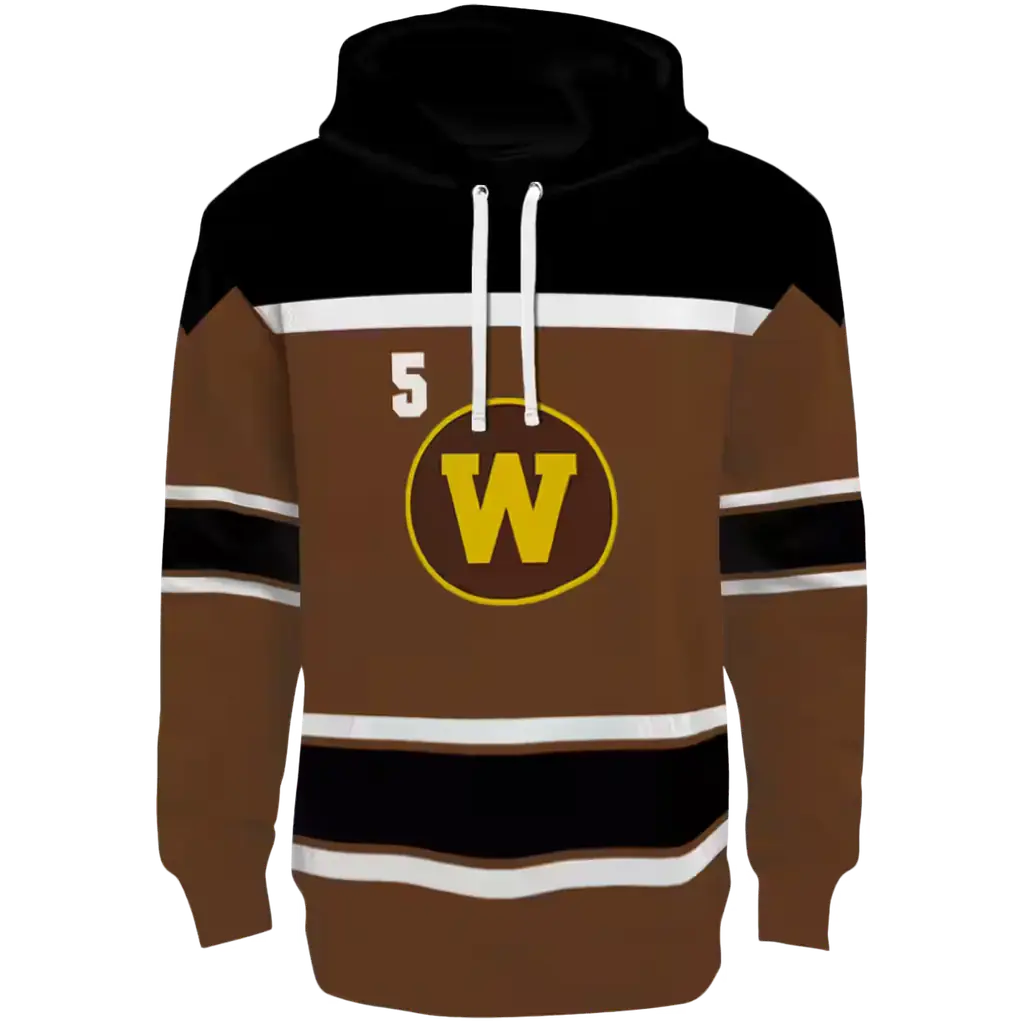 custom western michigan broncos striped pattern brown hoodie best selling custom western michigan broncos striped pattern brown hoodie best selling