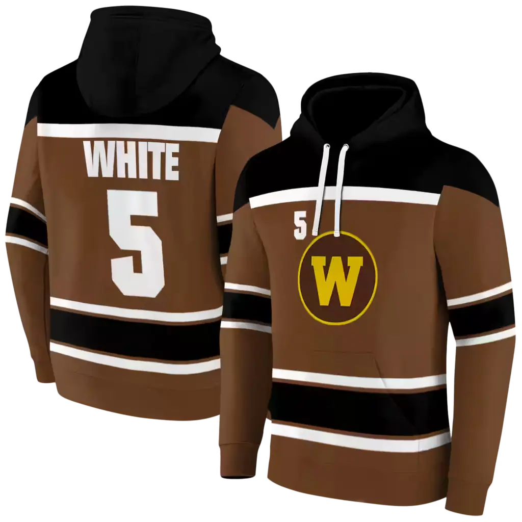 custom western michigan broncos striped pattern brown hoodie fashion forward custom western michigan broncos striped pattern brown hoodie fashion forward