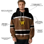 custom western michigan broncos striped pattern brown hoodie best selling