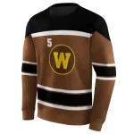 custom western michigan broncos striped pattern brown hoodie best selling