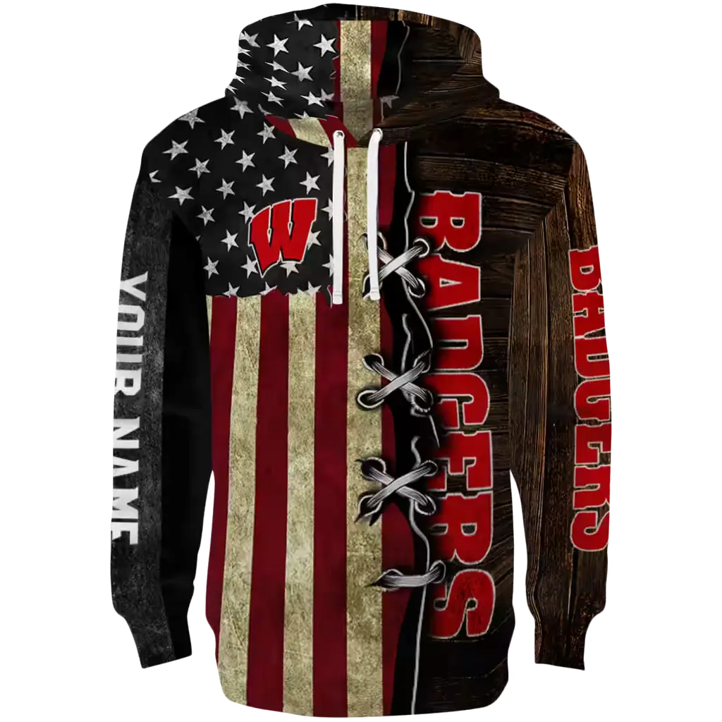 custom wisconsin badgers american pride hoodie best selling custom wisconsin badgers american pride hoodie best selling