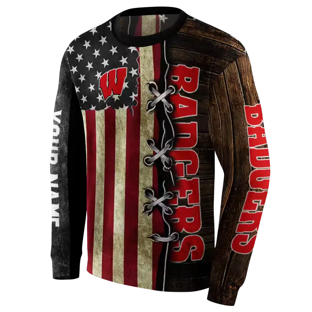 custom wisconsin badgers american pride hoodie new arrival custom wisconsin badgers american pride hoodie new arrival