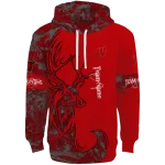 custom wisconsin badgers deer silhouette red hoodie best selling