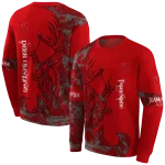 custom wisconsin badgers deer silhouette red hoodie best selling