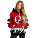 custom wisconsin badgers grateful vibes red hoodie best selling