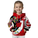 custom wisconsin badgers puzzle pieces red hoodie best selling