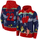 custom wisconsin badgers spongebob patrick star red navy hoodie best selling