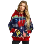 custom wisconsin badgers spongebob patrick star red navy hoodie best selling