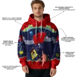 custom wisconsin badgers spongebob patrick star red navy hoodie best selling