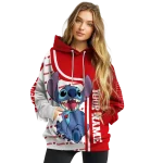 custom wisconsin badgers stitch red hoodie best selling