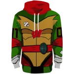 custom wisconsin badgers superhero armor red green hoodie best selling