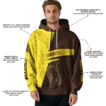 custom wyoming cowboys abstract shape brown hoodie best selling
