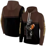 custom wyoming cowboys baby groot brown black hoodie best selling