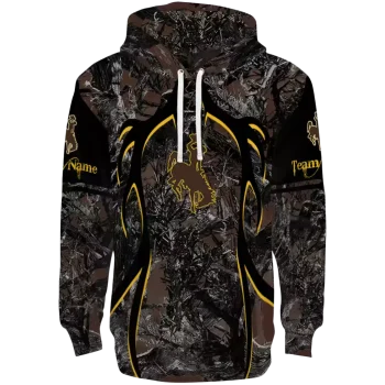 custom wyoming cowboys hunting theme brown black hoodie best selling