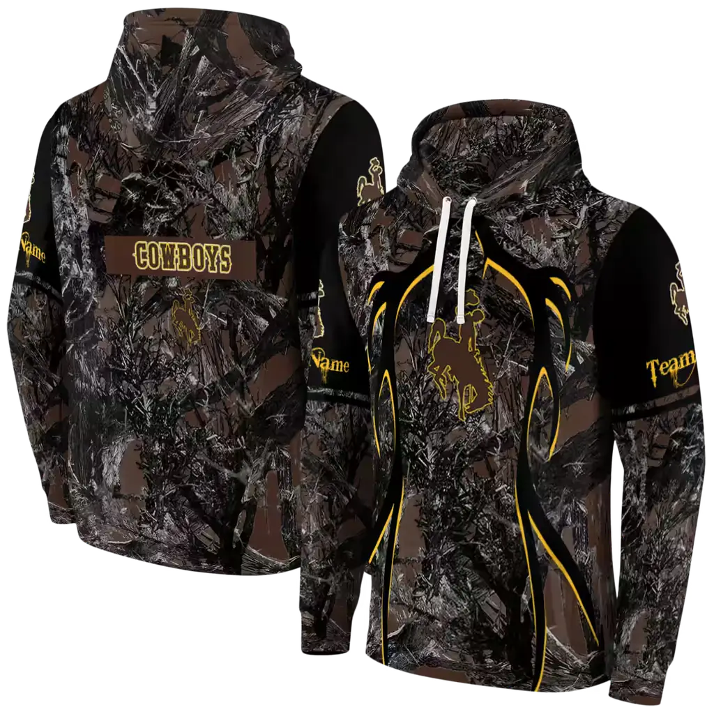 custom wyoming cowboys hunting theme brown black hoodie fashion forward custom wyoming cowboys hunting theme brown black hoodie fashion forward