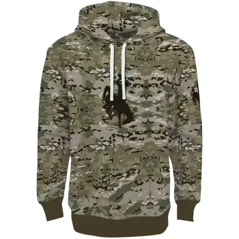 custom wyoming cowboys military style hoodie best selling