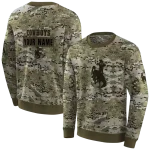 custom wyoming cowboys military style hoodie best selling