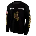 custom wyoming cowboys punisher skull black hoodie best selling