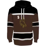 custom wyoming cowboys striped pattern brown hoodie best selling