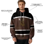 custom wyoming cowboys striped pattern brown hoodie best selling
