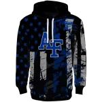 customized air force falcons distressed flag blue black hoodie best selling