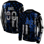 customized air force falcons distressed flag blue black hoodie best selling