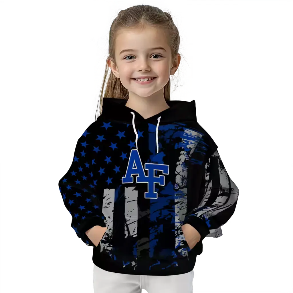 customized air force falcons distressed flag blue black hoodie top rated customized air force falcons distressed flag blue black hoodie top rated