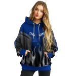 customized air force falcons flame design blue hoodie best selling