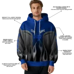 customized air force falcons flame design blue hoodie best selling
