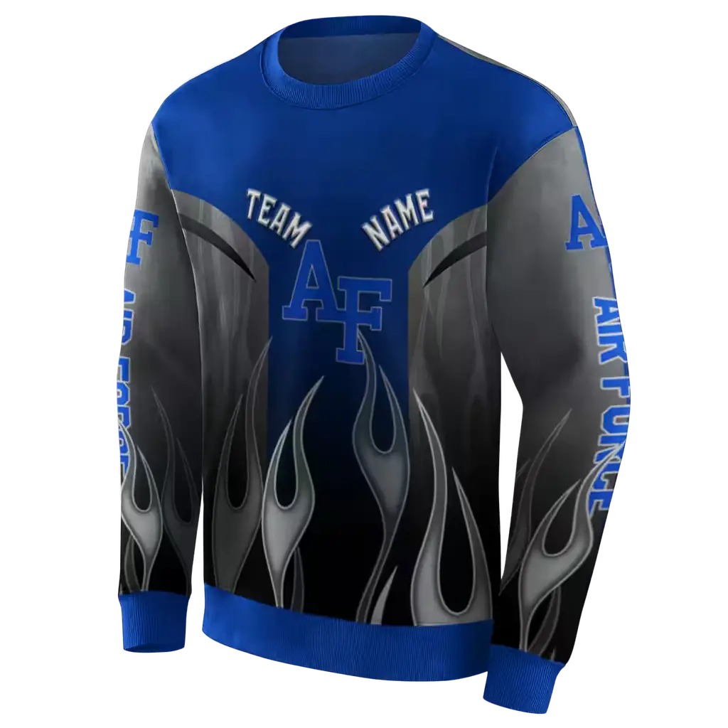 customized air force falcons flame design blue hoodie new arrival customized air force falcons flame design blue hoodie new arrival