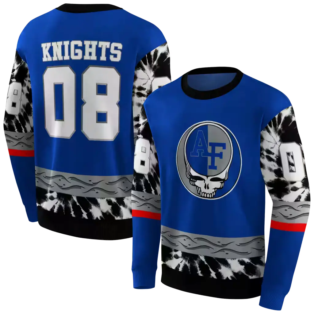 customized air force falcons grateful vibes blue hoodie premium grade customized air force falcons grateful vibes blue hoodie premium grade