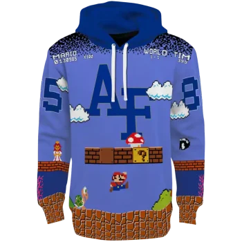 customized air force falcons mario blue black hoodie best selling
