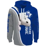 customized air force falcons peeking snoopy blue hoodie best selling
