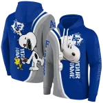 customized air force falcons peeking snoopy blue hoodie best selling
