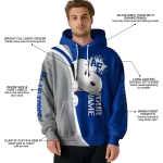 customized air force falcons peeking snoopy blue hoodie best selling