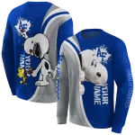 customized air force falcons peeking snoopy blue hoodie best selling