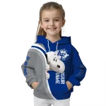 customized air force falcons peeking snoopy blue hoodie best selling