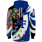 customized air force falcons puzzle pieces blue hoodie best selling