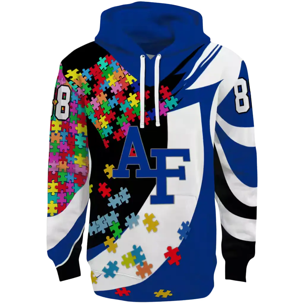 customized air force falcons puzzle pieces blue hoodie best selling customized air force falcons puzzle pieces blue hoodie best selling