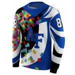 customized air force falcons puzzle pieces blue hoodie best selling