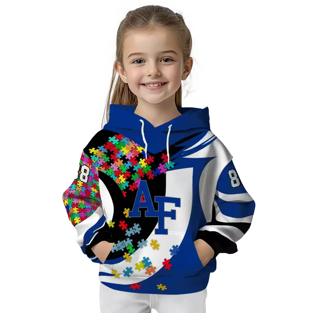 customized air force falcons puzzle pieces blue hoodie top rated customized air force falcons puzzle pieces blue hoodie top rated