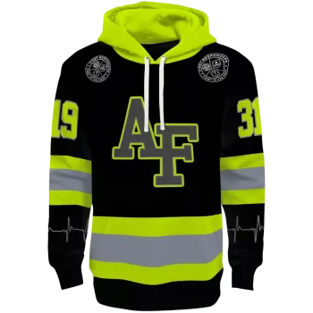 customized air force falcons safety motif black neon green hoodie best selling
