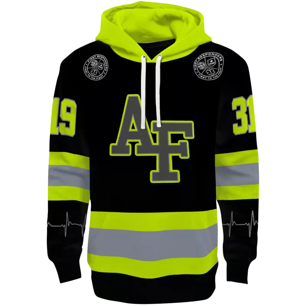 customized air force falcons safety motif black neon green hoodie best selling customized air force falcons safety motif black neon green hoodie best selling