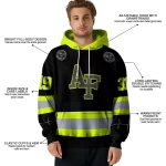 customized air force falcons safety motif black neon green hoodie best selling
