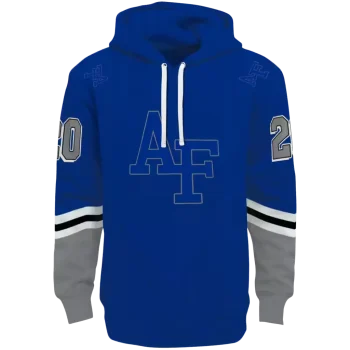 customized air force falcons striped sleeves blue hoodie best selling