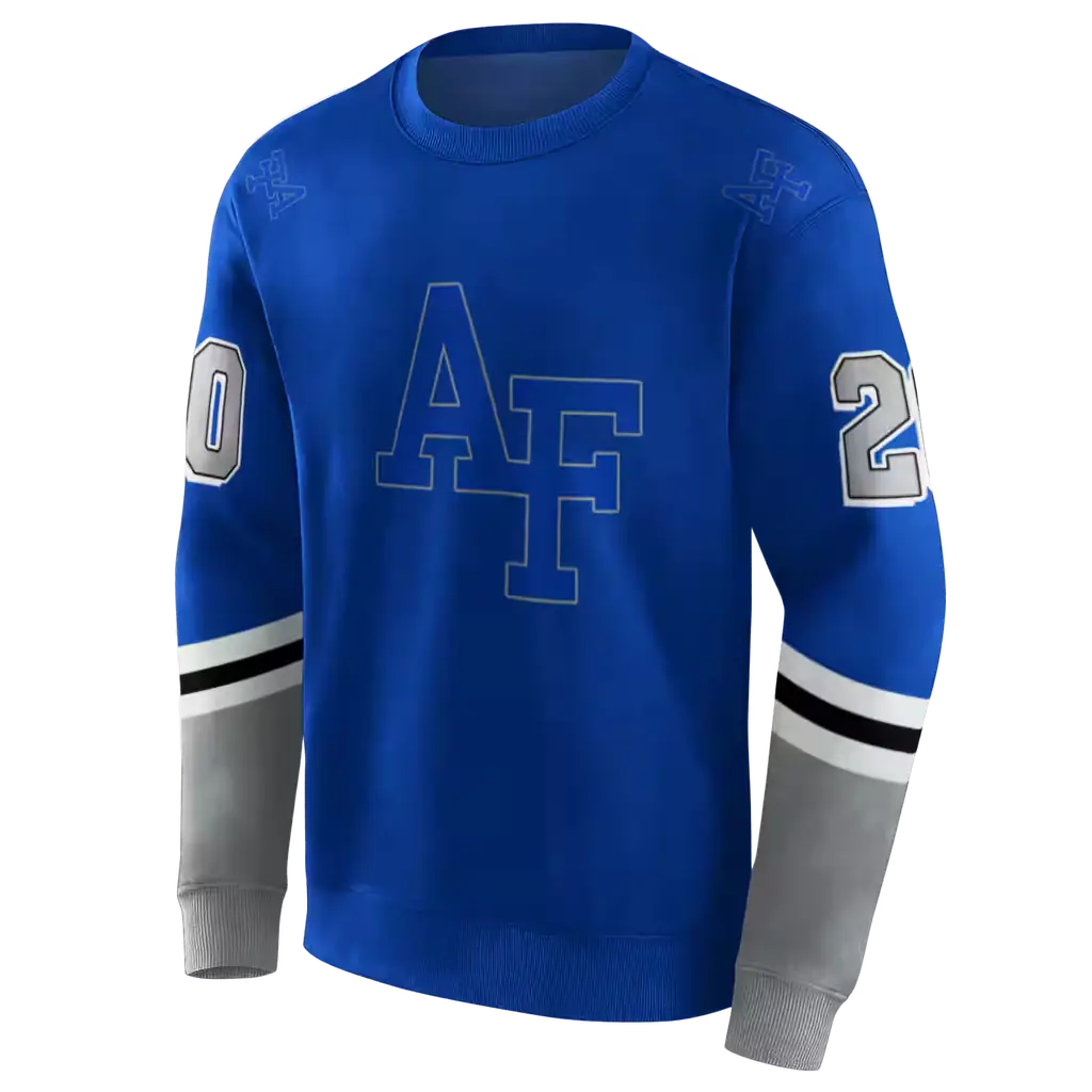 customized air force falcons striped sleeves blue hoodie new arrival customized air force falcons striped sleeves blue hoodie new arrival