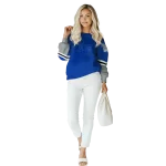 customized air force falcons striped sleeves blue hoodie best selling