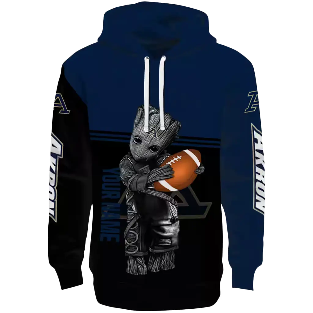 customized akron zips baby groot blue black hoodie best selling customized akron zips baby groot blue black hoodie best selling