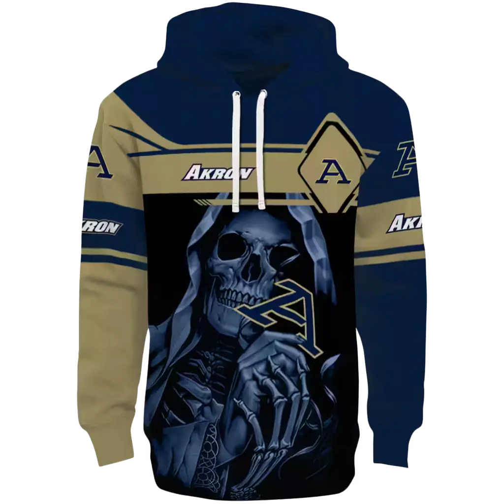 customized akron zips grim reaper blue black hoodie best selling customized akron zips grim reaper blue black hoodie best selling